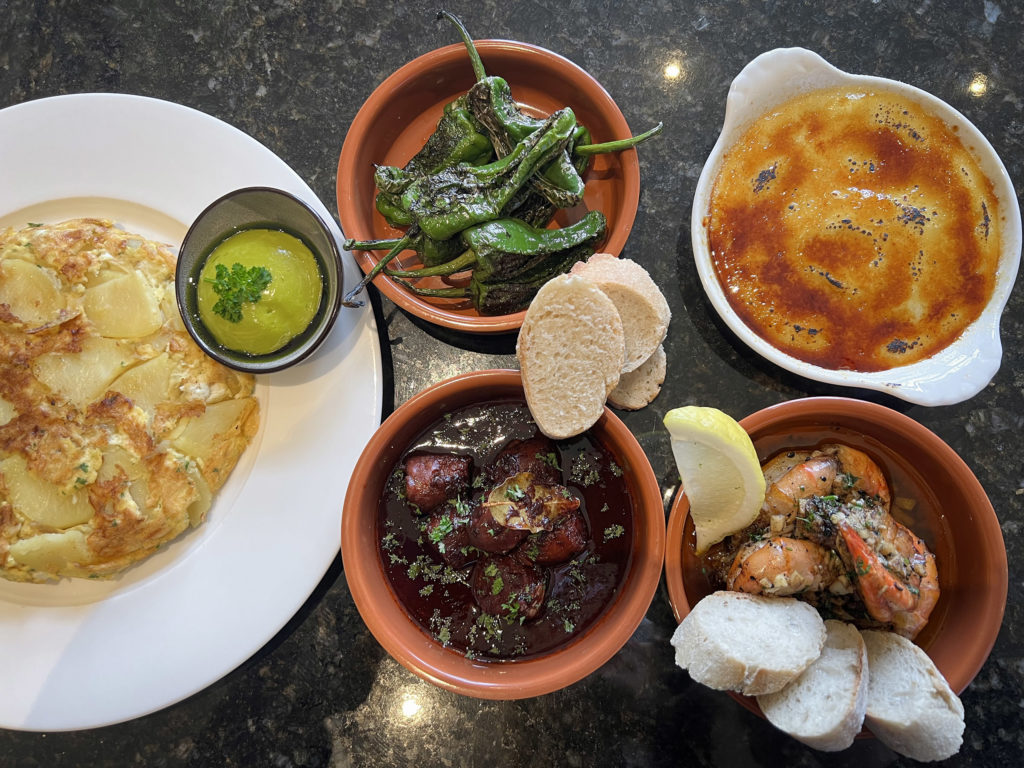 A selection of Spanish tapas dishes made during an international cookery course at Swinton Estate in North Yorkshire