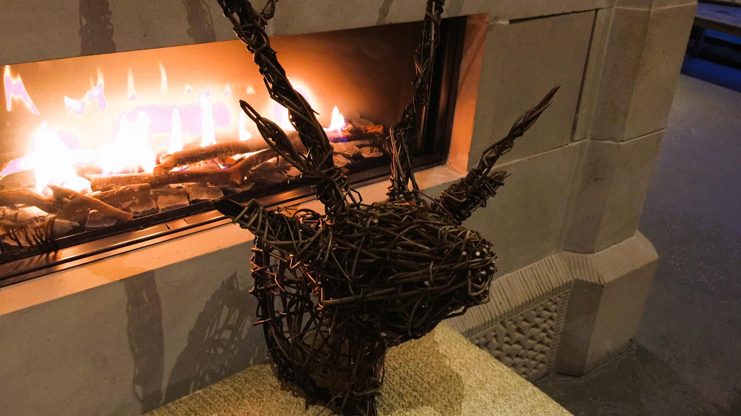 A willow stags head made during an arts and crafts workshop at Swinton Estate in North Yorkshire