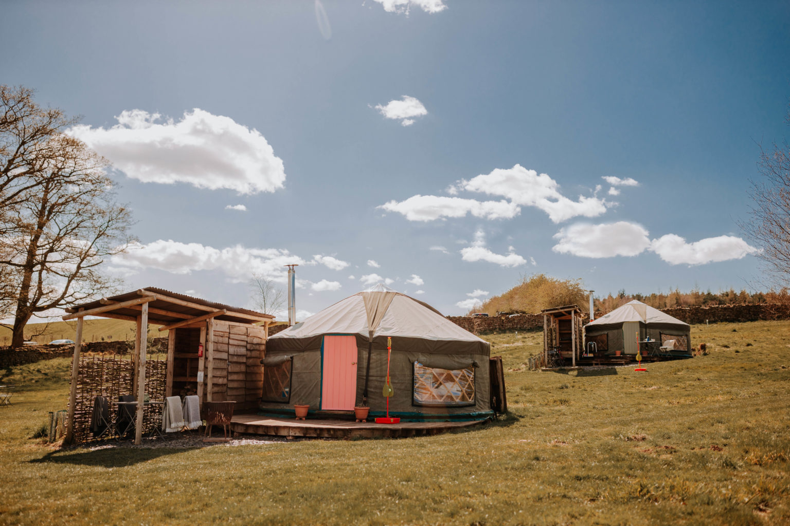 Luxury Meadow Yurts at Swinton Bivouac, near the Yorkshire Dales in North Yorkshire