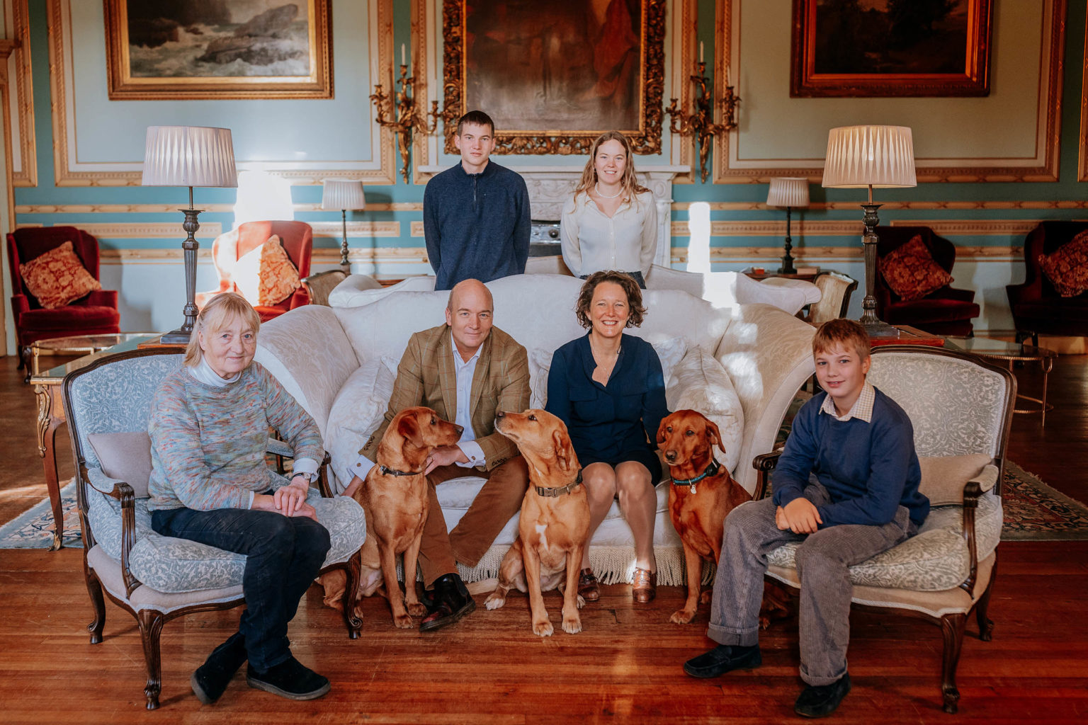 A modern photo of the Cunliffe-Lister family