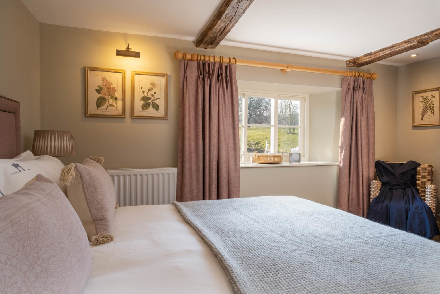 A bedroom of Swinton Grange holiday cottage in Masham, North Yorkshire