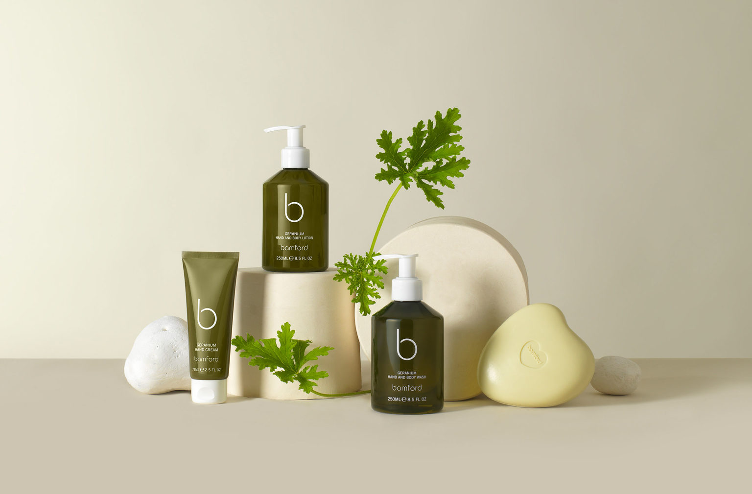 A selection of Bamford spa products