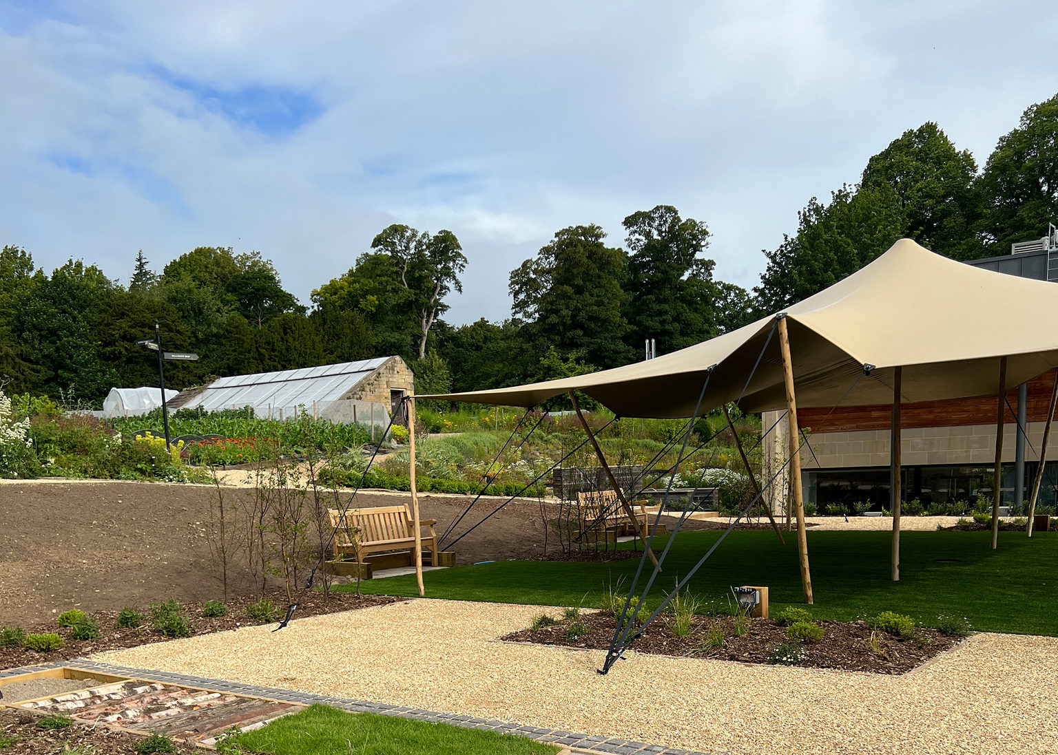 The outdoor Spa Garden at Swinton Country Club and Spa on the Swinton Estate in North Yorkshire