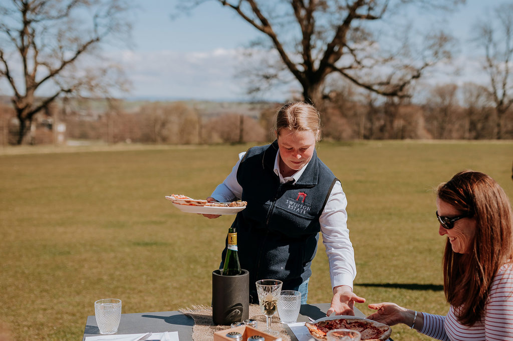 Pizza in the park Swinton Estate deer house dining North Yorkshire