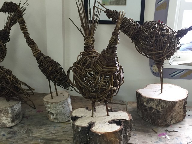 Willow pheasant sculpture workshop North Yorkshire